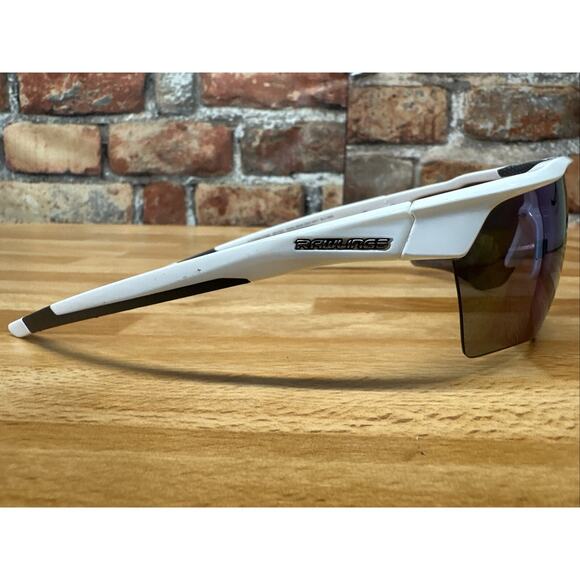 Rawlings Adult Baseball Sunglasses Blue Lenses White Frame light SR1223 RY2002 - Picture 3 of 7